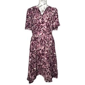 41Hawthorn LARGE Abstract Split Neck Waist Tie Pocketed Dress - Stitch Fix